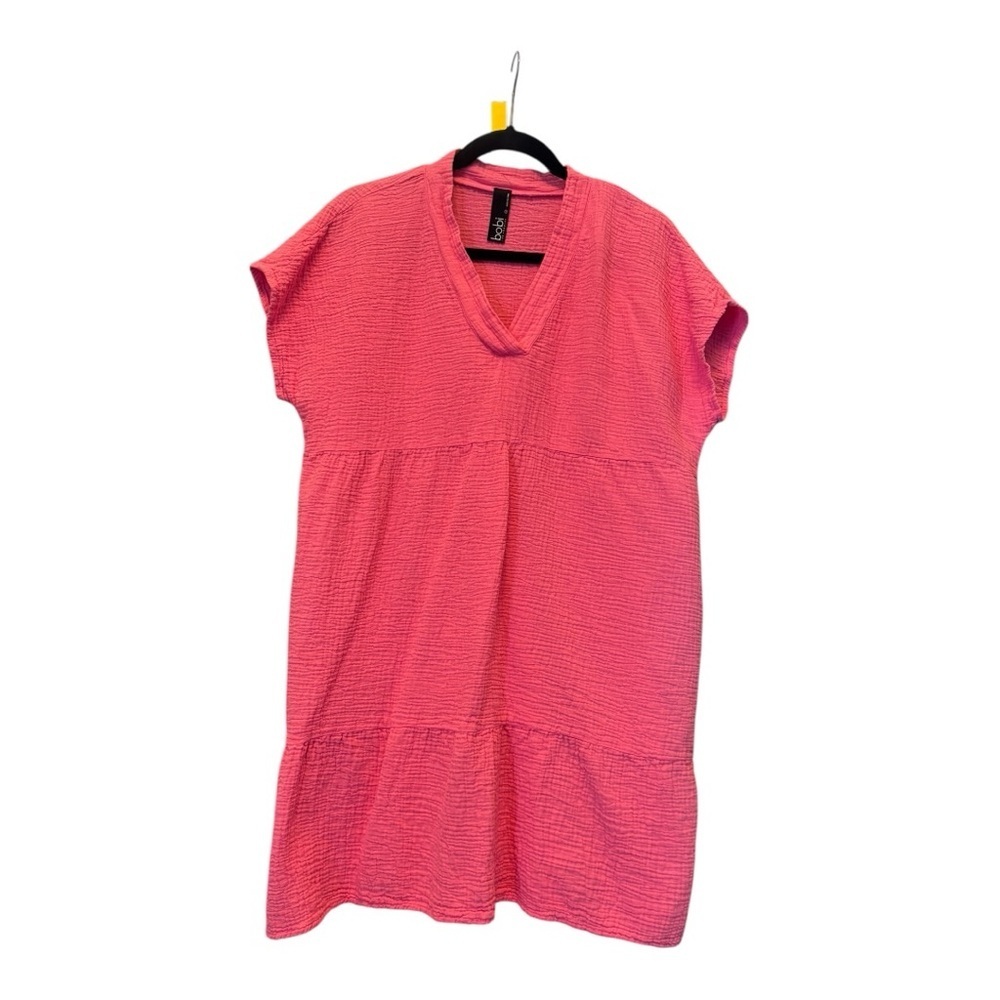 Bobi Pink V-Neck Dress Size Large (L)